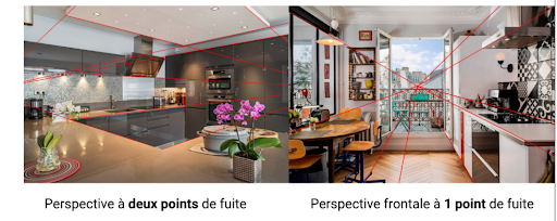 Photographie immobilière Paris - bonnes pratiques de cadrage avec lignes de fuite et verticales maîtrisées
